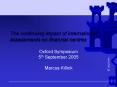 The continuing impact of international assessments on financial centres PowerPoint PPT Presentation