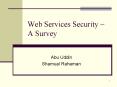 Web Services Security A Survey PowerPoint PPT Presentation