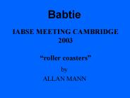 IABSE MEETING CAMBRIDGE 2003 