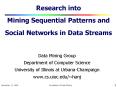 Research into Mining Sequential Patterns and Social Networks in Data Streams PowerPoint PPT Presentation