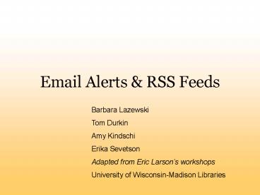 Email Alerts