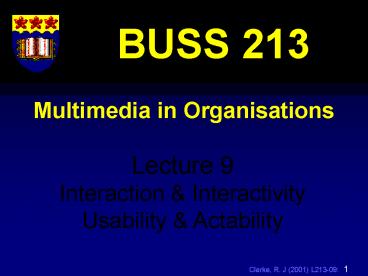 Multimedia in Organisations