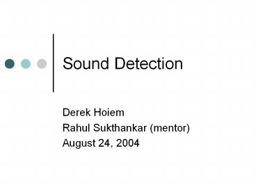 Sound Detection