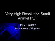Very High Resolution Small Animal PET