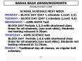 BASHA BEAR ANNOUNCEMENTS PowerPoint PPT Presentation
