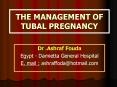 THE MANAGEMENT OF TUBAL PREGNANCY PowerPoint PPT Presentation
