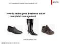 ECCO Presentation of Complaint Driven Innovation 05'11'07 How to make good business out of complaint PowerPoint PPT Presentation