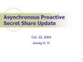Asynchronous Proactive Secret Share Update PowerPoint PPT Presentation