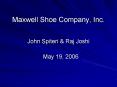 Maxwell Shoe Company, Inc' PowerPoint PPT Presentation