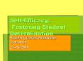 SelfEfficacy: Fostering Student Determination PowerPoint PPT Presentation