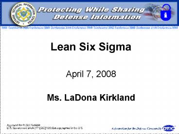 Lean Six Sigma