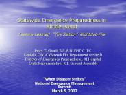 Statewide Emergency Preparedness in Rhode Island: Lessons Learned 