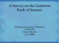 A Survey on the Guinness Book of Sensors PowerPoint PPT Presentation