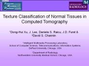 Texture Classification of Normal Tissues in Computed Tomography