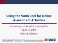 Using the VARK Tool for Online Assessment Activities PowerPoint PPT Presentation