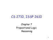 CS 2710, ISSP 2610