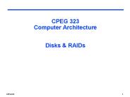 CPEG 323 Computer Architecture Disks