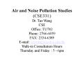 Air and Noise Pollution Studies PowerPoint PPT Presentation