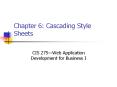 Chapter%206:%20Cascading%20Style%20Sheets PowerPoint PPT Presentation