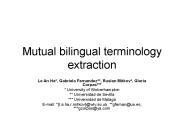 Mutual bilingual terminology extraction