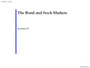 The Bond and Stock Markets
