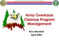 Army Overhauls Cleanup Program Management PowerPoint PPT Presentation