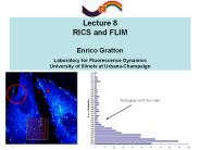 Lecture 8 RICS and FLIM
