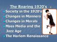 The Roaring 1920s PowerPoint PPT Presentation