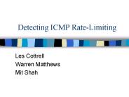 Detecting ICMP RateLimiting