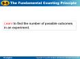Learn to find the number of possible outcomes in an experiment' PowerPoint PPT Presentation