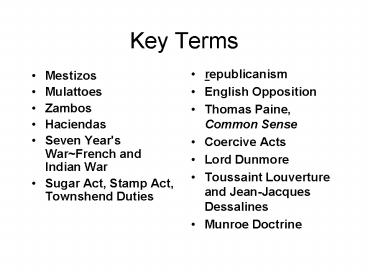 Key Terms