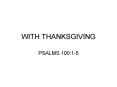WITH THANKSGIVING PowerPoint PPT Presentation