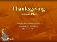 Thanksgiving Lesson Plan PowerPoint PPT Presentation
