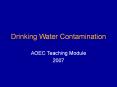 Drinking Water Contamination PowerPoint PPT Presentation