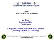 ORNL Electronic Notebook