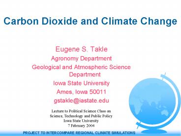 Carbon Dioxide and Climate Change