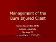 Management of the Burn Injured Client PowerPoint PPT Presentation