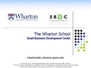 The Wharton School Small Business Development Center