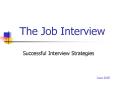 The Job Interview PowerPoint PPT Presentation