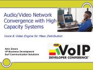 AudioVideo Network Convergence with High Capacity Systems