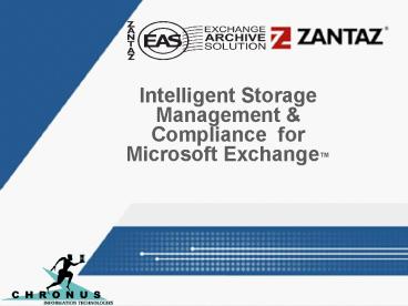Intelligent Storage Management