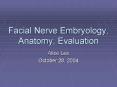 Facial Nerve Embryology, Anatomy, Evaluation PowerPoint PPT Presentation