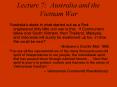 Lecture 7: Australia and the Vietnam War PowerPoint PPT Presentation