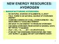 NEW ENERGY RESOURCES: HYDROGEN PowerPoint PPT Presentation
