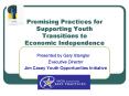 Promising Practices for Supporting Youth Transitions to Economic Independence PowerPoint PPT Presentation