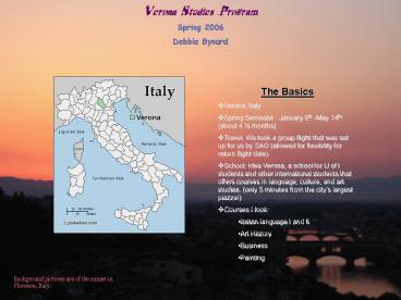 Verona Studies Program