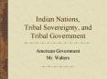 Indian Nations, Tribal Sovereignty, and Tribal Government PowerPoint PPT Presentation