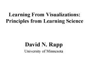 Learning From Visualizations: Principles from Learning Science
