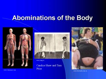 Abominations of the Body
