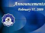 Announcements